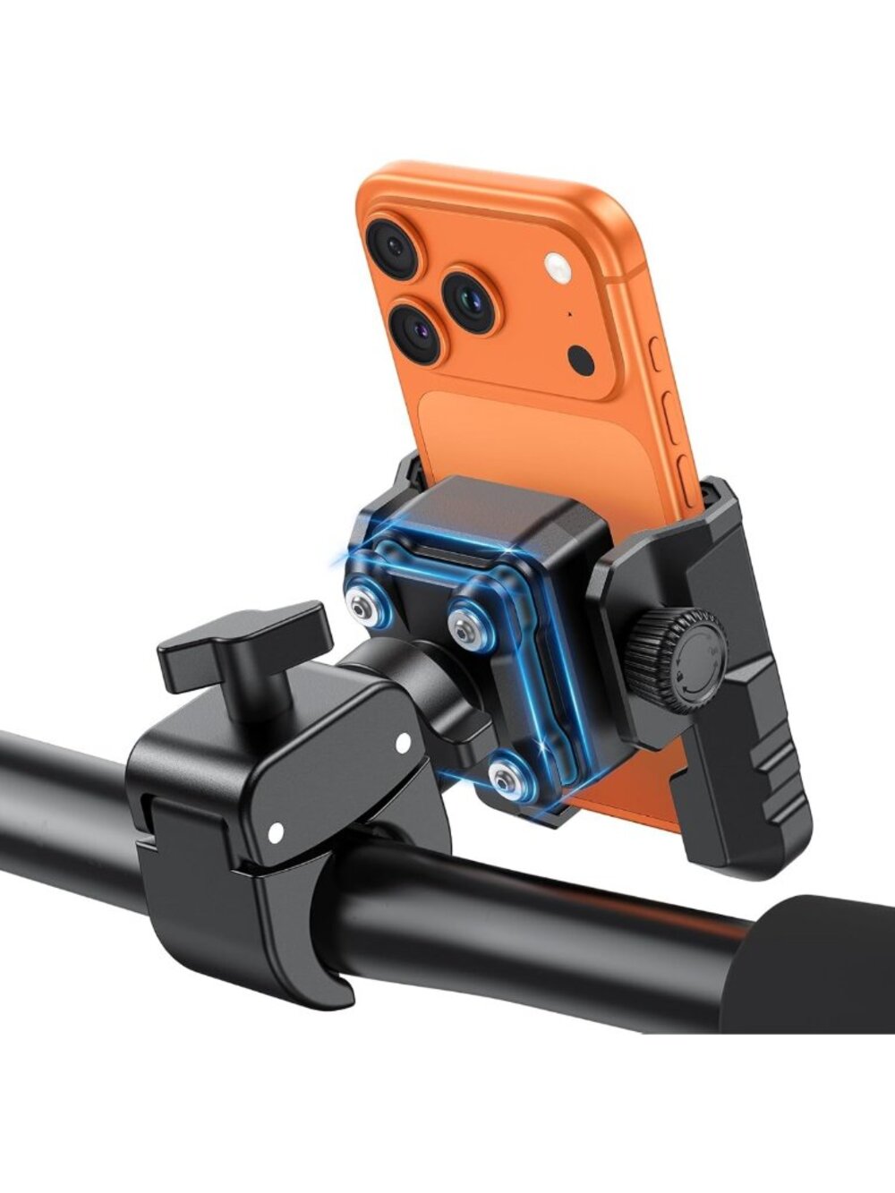 Anti-Vibration Bike Phone Mount - Quick Lock for Cyclists, Secure & Durable